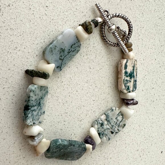 Artisan Jewelry - Stone Tree Agate Bracelet